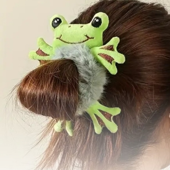 3 Pack Of Scrunchies Frog, Cat, Panda New - Picture 2 of 6